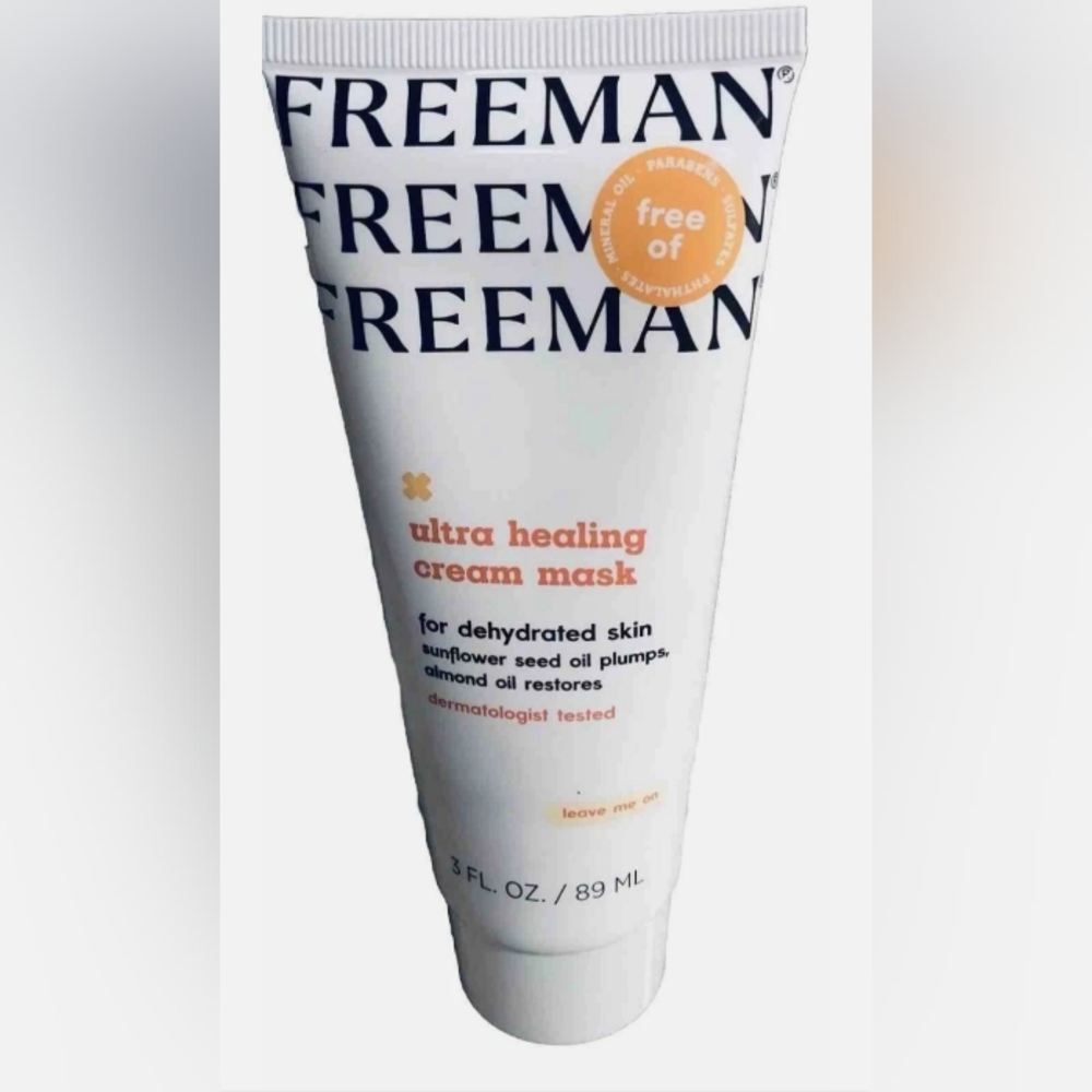 Freeman Sunglower Seed Oil+Almond Oil Ultra Healing Cream Mask. 3 fl oz/89 ml